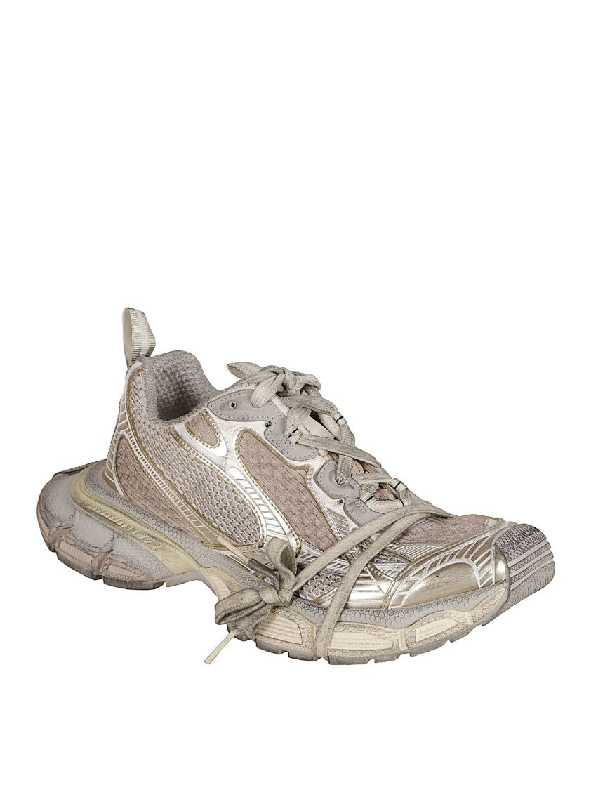 Balenciaga Distressed Mesh Sneakers With Reflective Branding