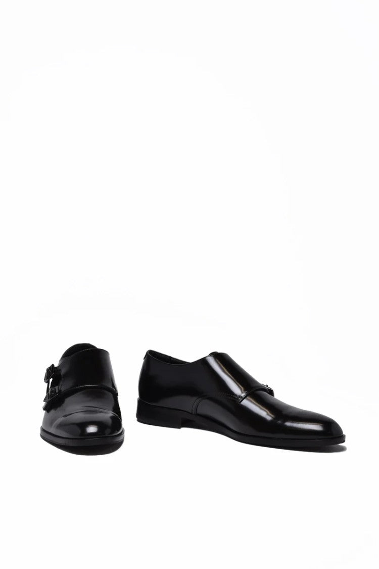 Emporio Armani Brushed Monkstrap - Black