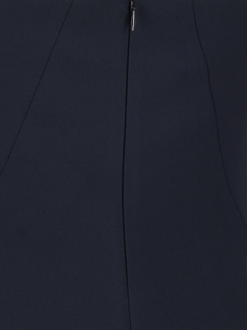 Givenchy Crêpe Cady Midi Dress With Back Cut-Out And Slit Detail