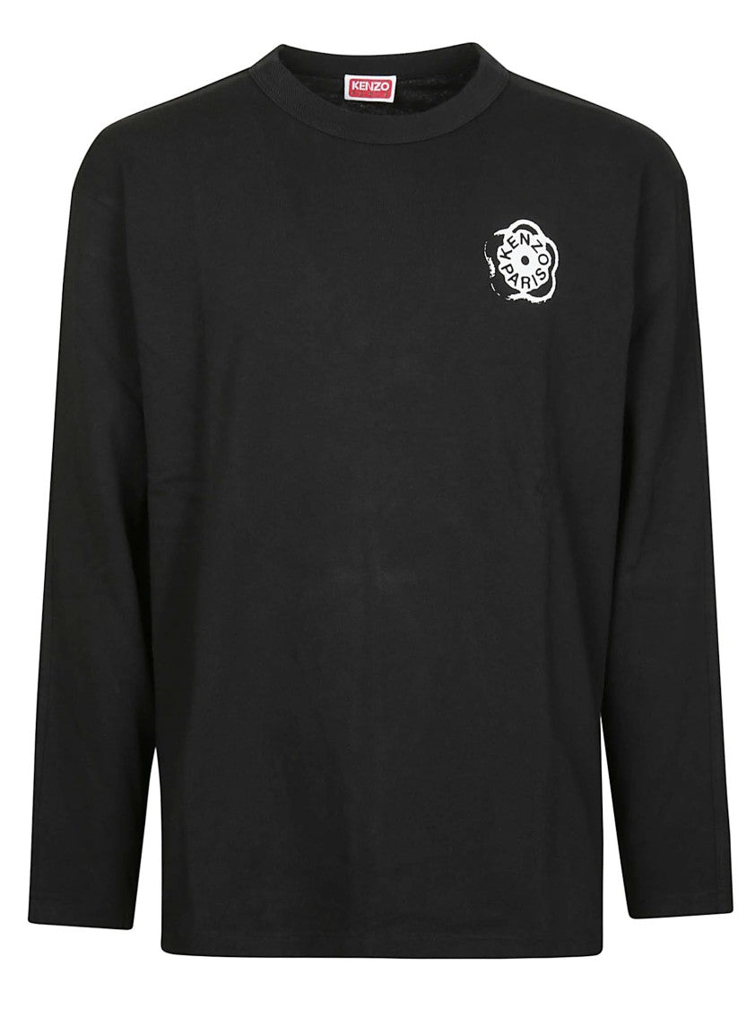 Kenzo Black Relaxed Long-Sleeve Cotton T-Shirt