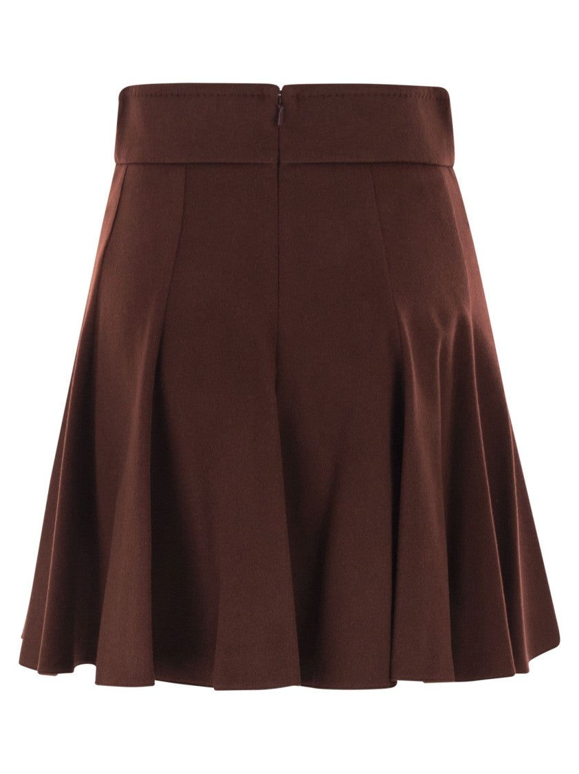 Max Mara Brava1234 Camel Drape Mini Skirt