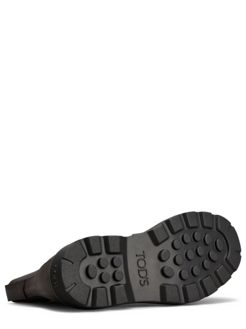 Tod's Black Chelsea Smooth Leather Boots