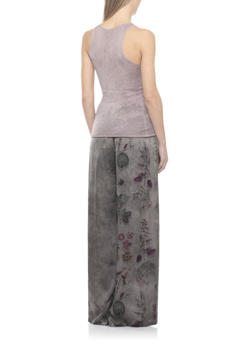 Avant Toi Purple Perforated Cashmere-Blend Tank Top