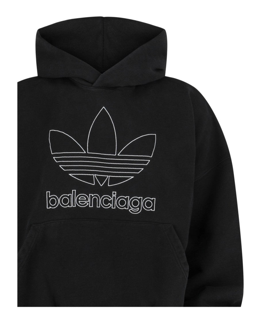Balenciaga X Adidas Oversized Embroidered Logo Hoodie