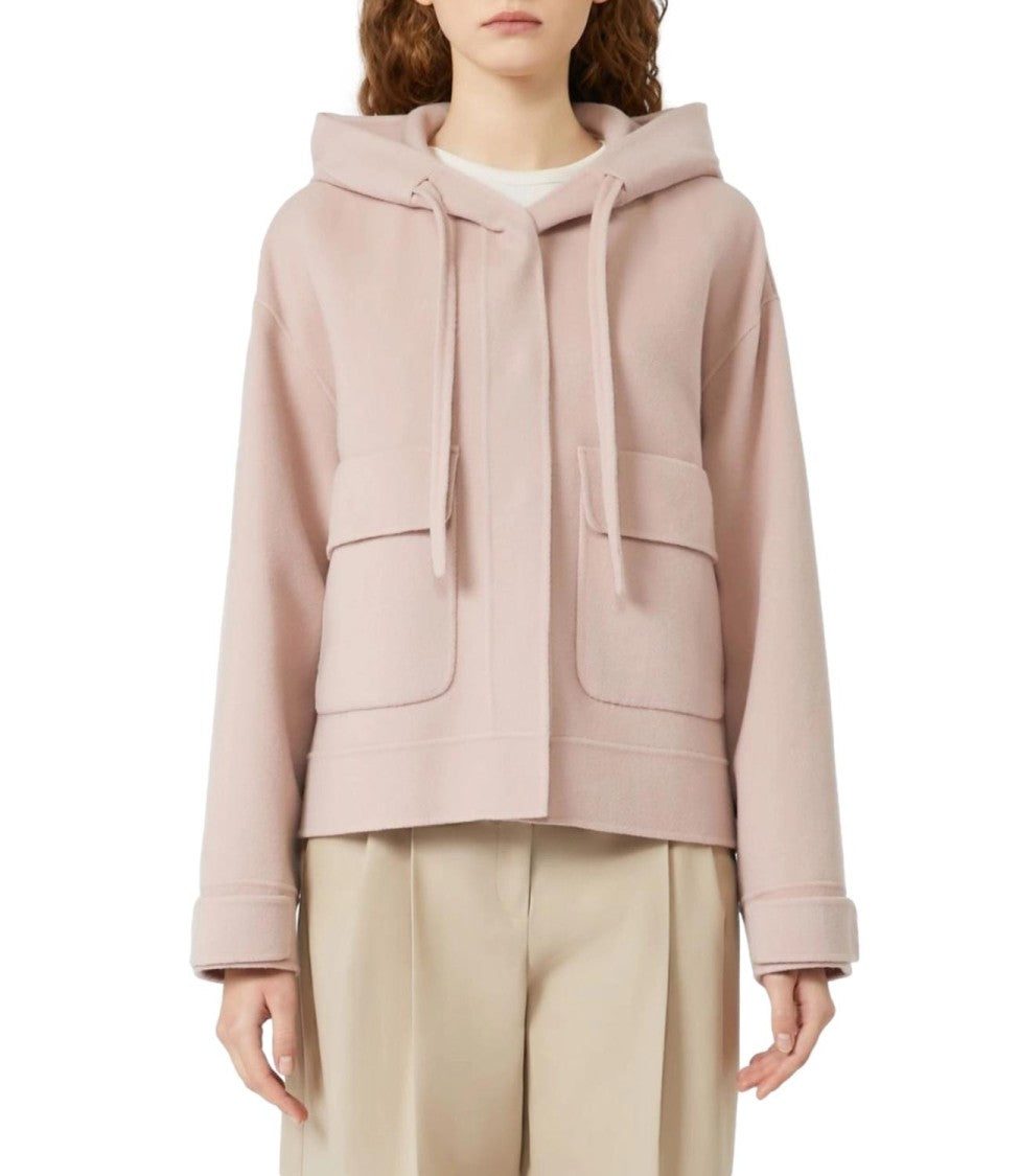 Max Mara Boxy Cropped Jacket With Drawstring Hood