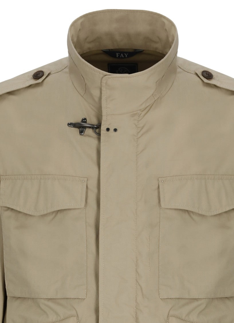 Fay Beige Field Hook-Fastening Jacket