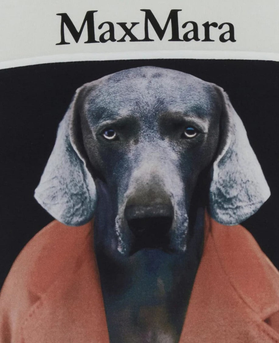 Max Mara Graphic Print Short-Sleeve T-Shirt With Dog Motif