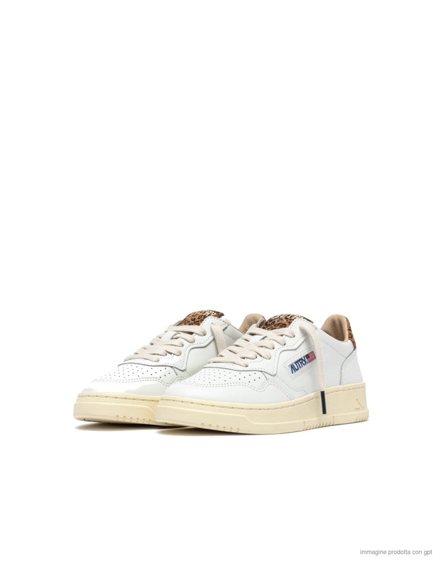 Autry White Leather Suede Medalist Sneakers