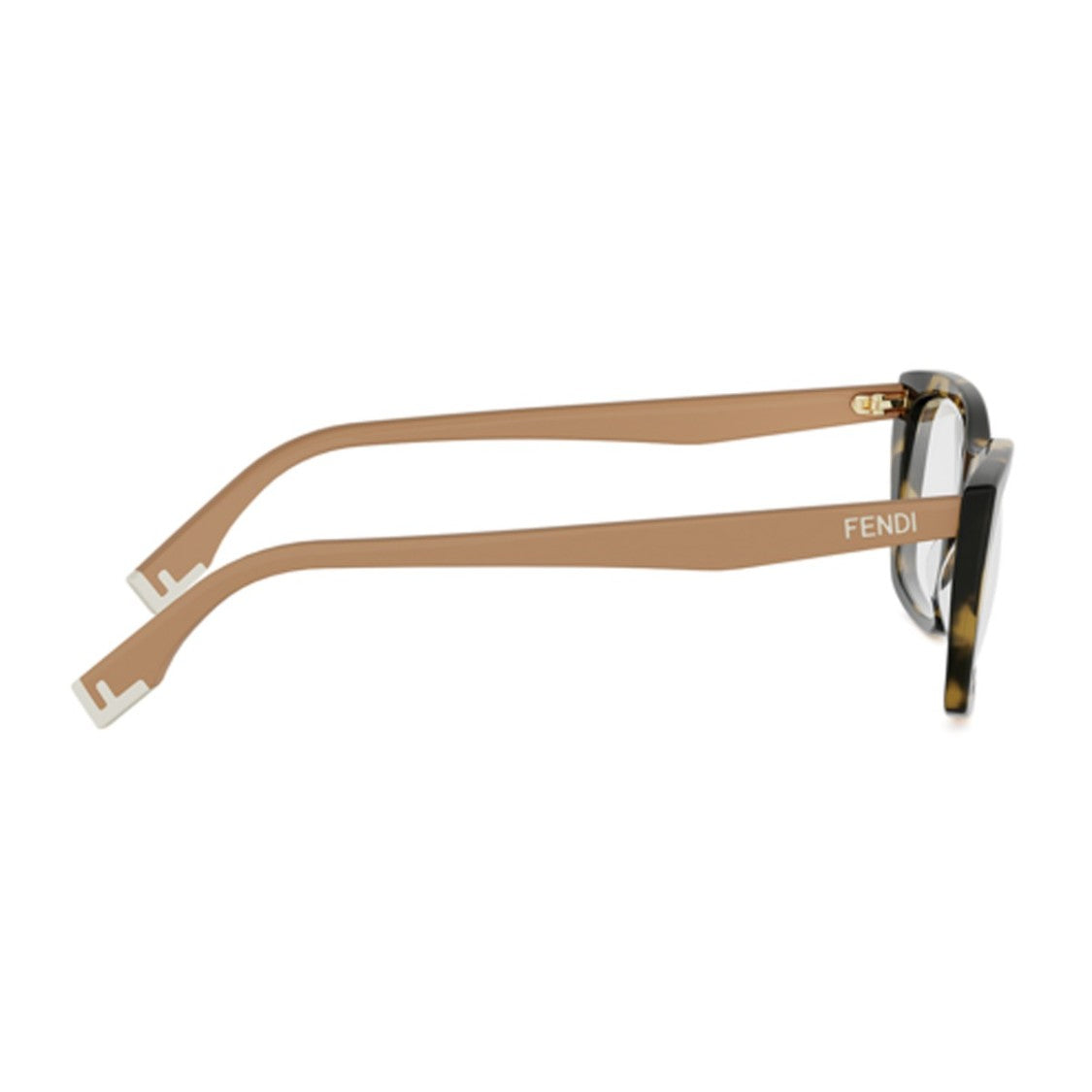 Fendi Havana Way Acetate Rectangular Sunglasses