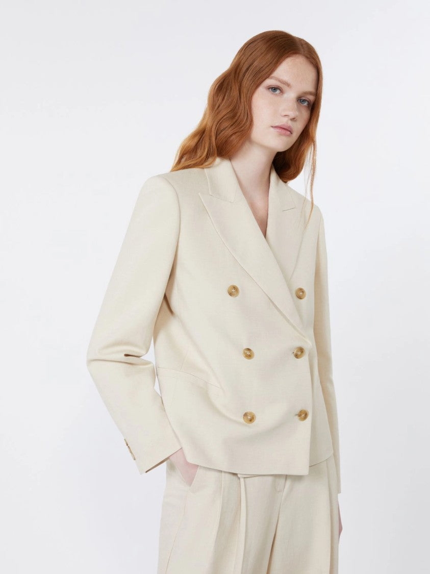 Max Mara Tailored Double-Breasted Blazer With Wide Lapels