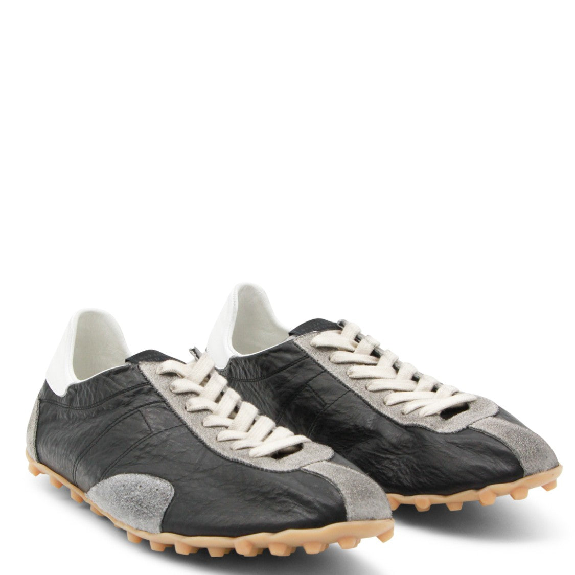 Maison Margiela Low-Profile Sneakers With Contrasting Suede Overlays
