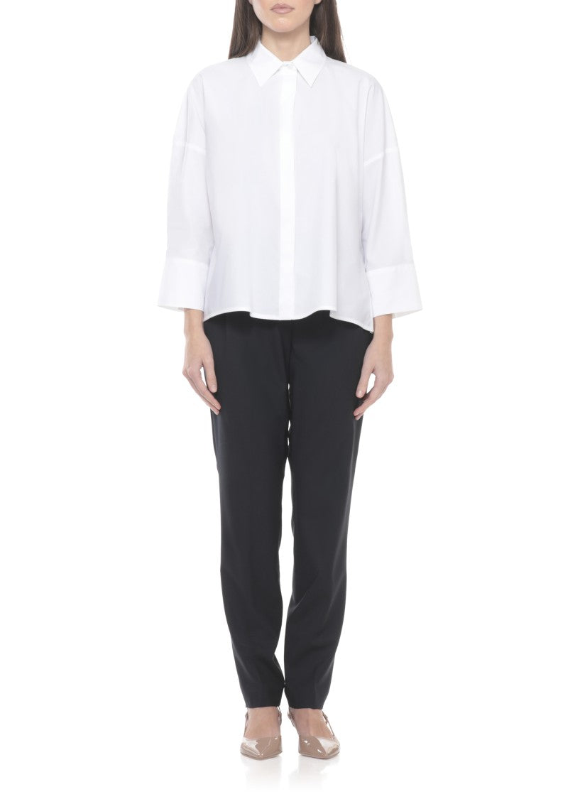 Fabiana Filippi White Lightpoint Detail Cotton Shirt