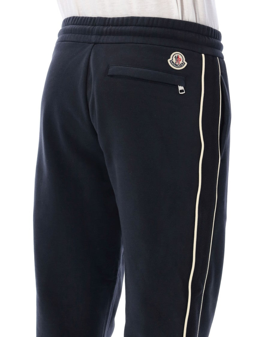 Moncler Stripe-Trimmed Cotton Sweatpants
