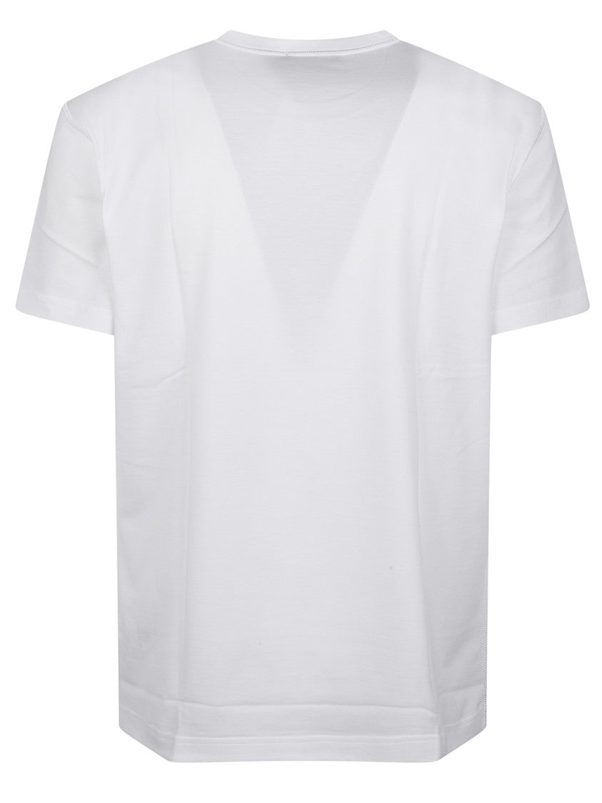 Dolce & Gabbana Black Minimalist Metallic Plaque T-Shirt