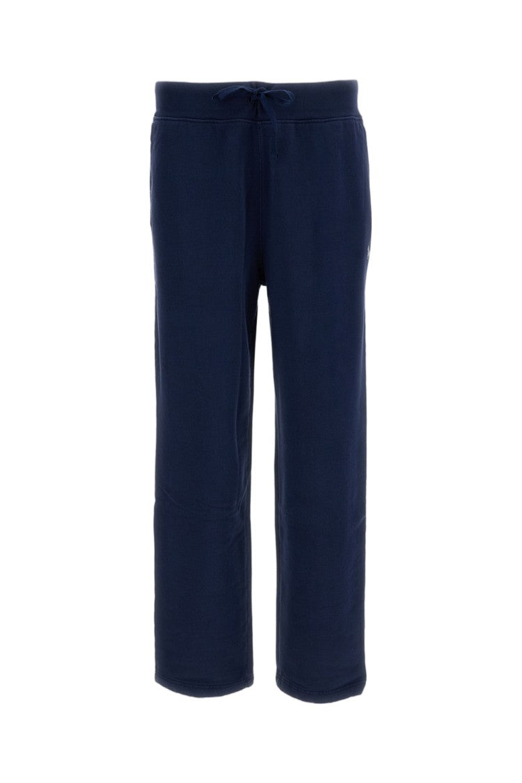 Polo Ralph Lauren Blue Wide-Leg Cotton Sweatpants