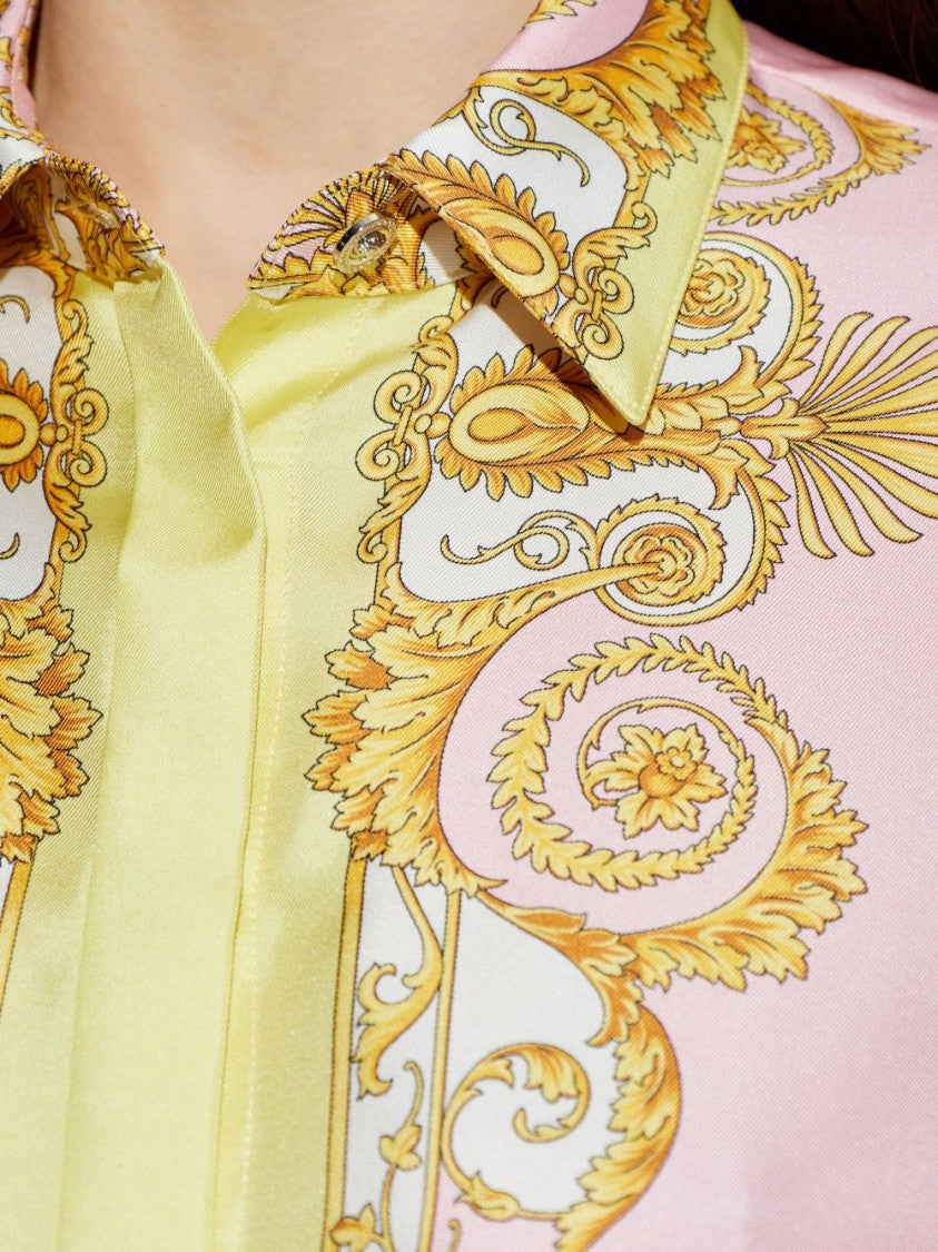 Versace Baroque-Inspired Silk Shirt With Golden Motifs