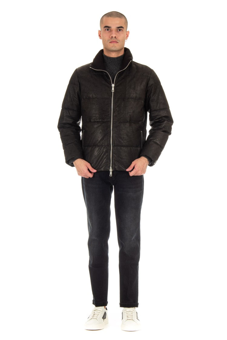 Giorgio Brato Padded Down Leather Bomber