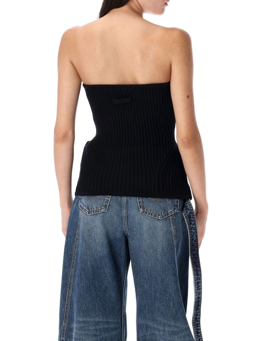 Jean Paul Gaultier Bustier Top Rib Knit