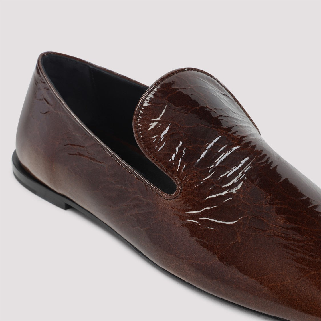 Jil Sander Dark Earth Brown Goat Leather Loafer