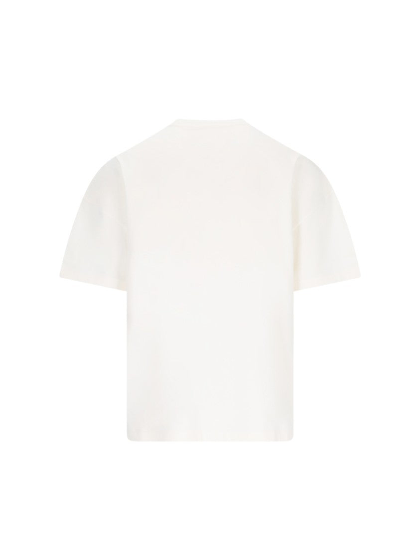 Jil Sander Contrast Detail Cotton Jersey T-Shirt