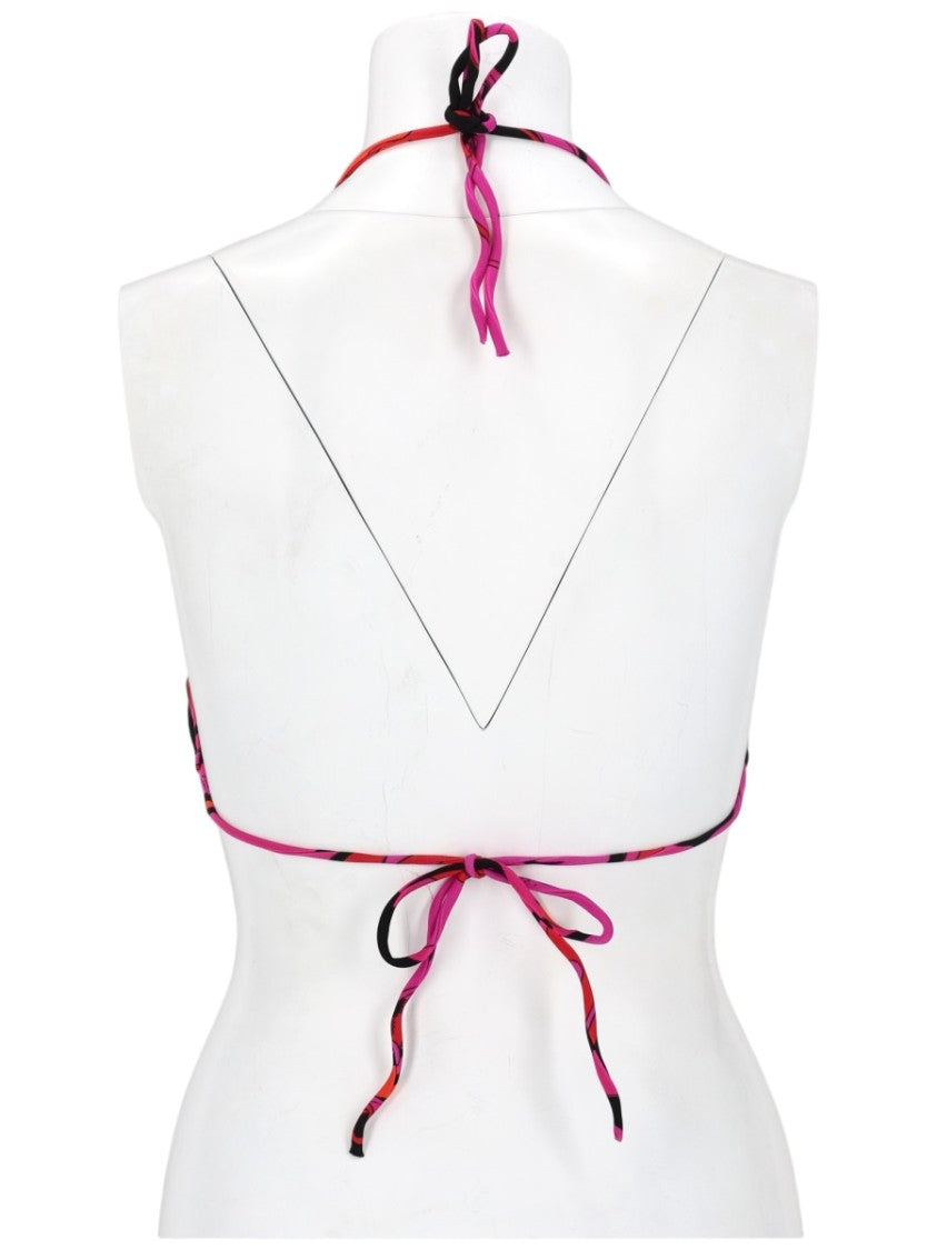 Pucci Vibrant Abstract Print Triangle Bikini