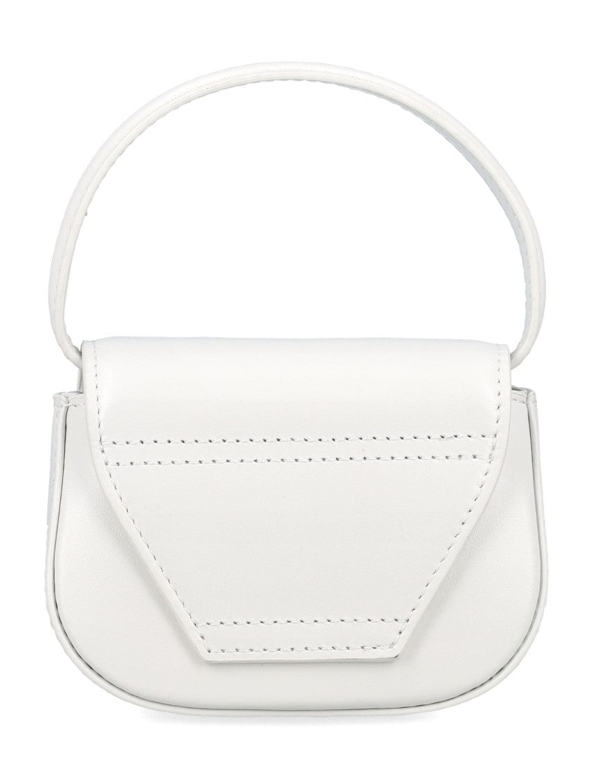 Diesel Compact Structured Handbag With Oval Metallic Logo