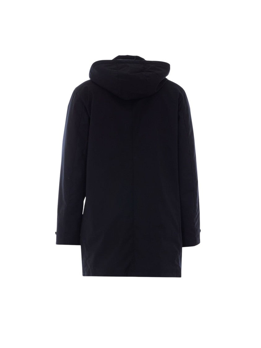 Add Black Knee-Length Down Recycled Polyester Parka