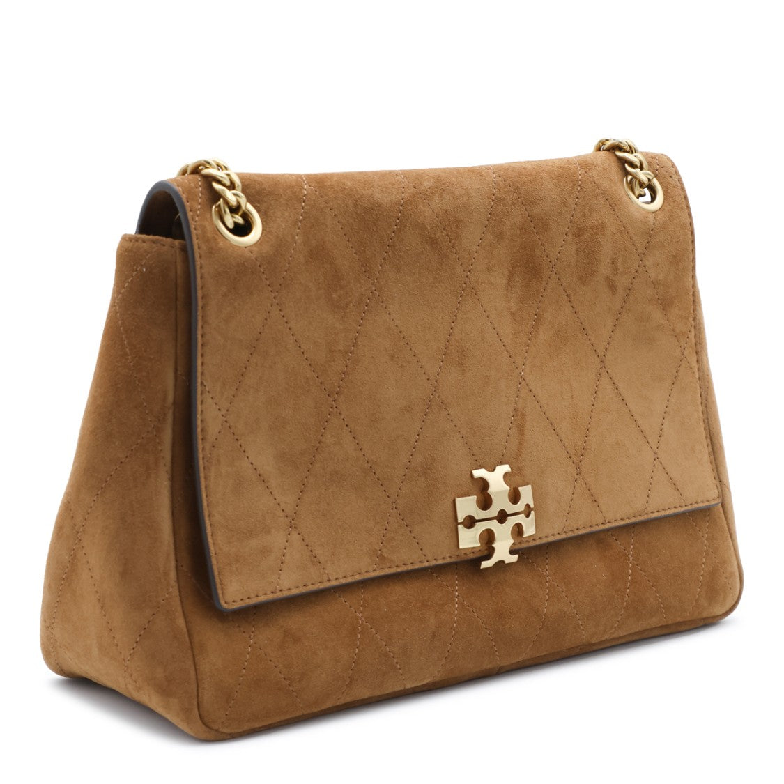 Tory Burch Caramel Suede Shoulder Bag