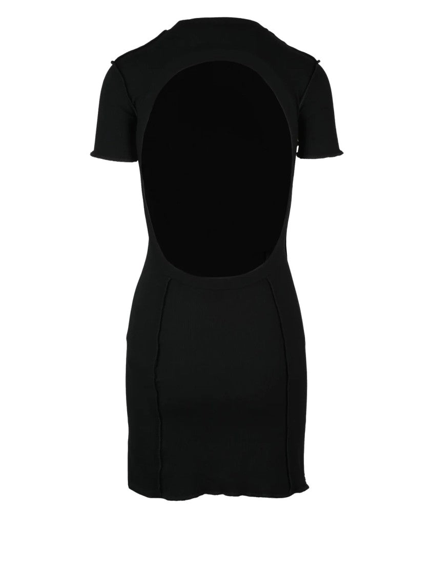 Palm Angels Bodycon Mini Dress With Cut-Out Back And Logo Detail