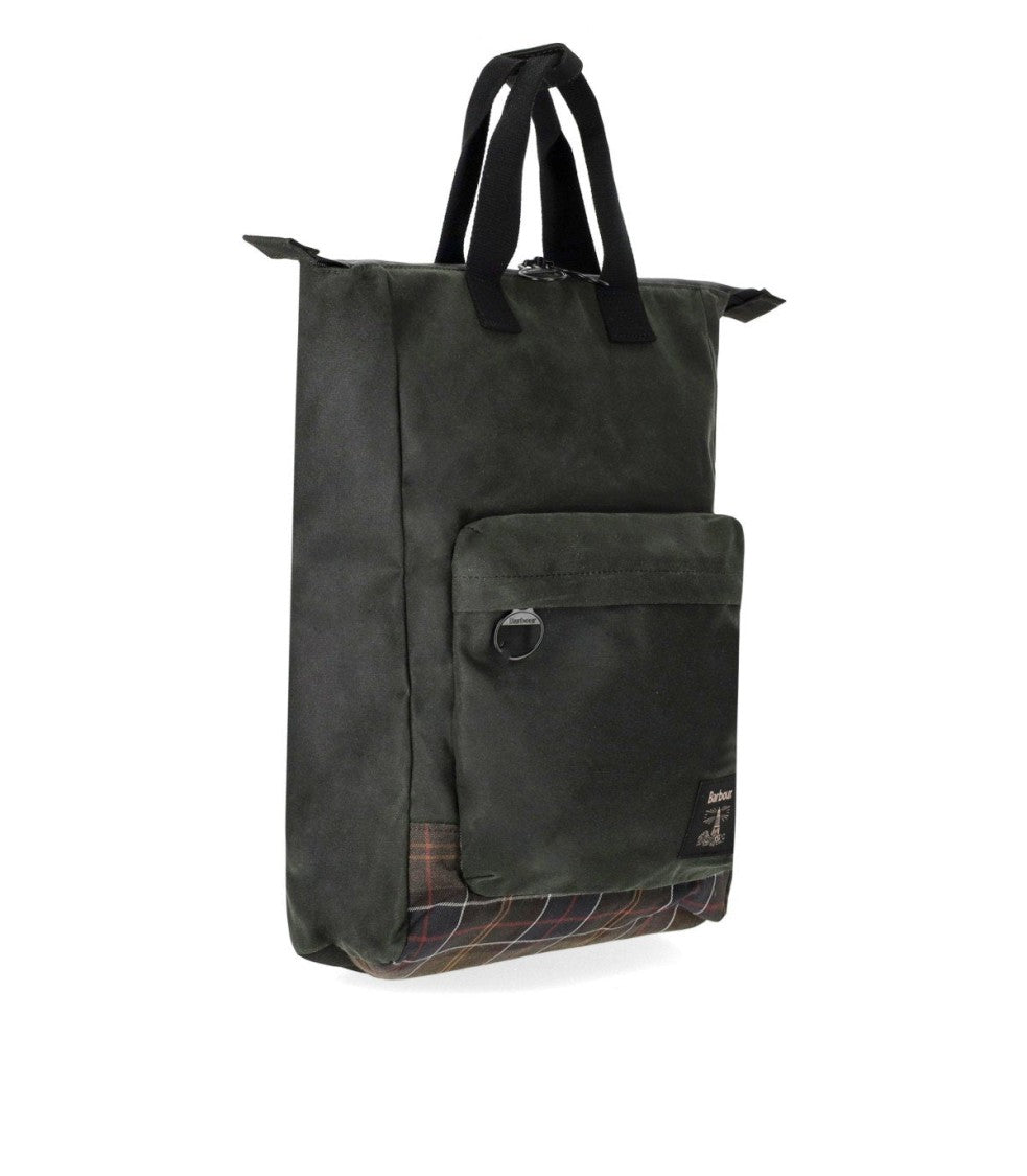 Barbour Field Waxed Sage Green Backpack