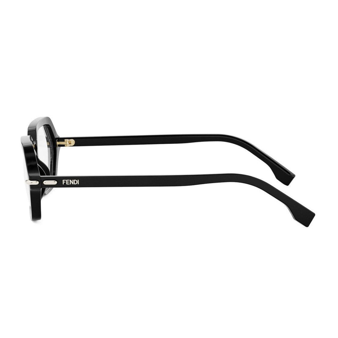 Fendi Black Selleria Acetate Geometric Sunglasses