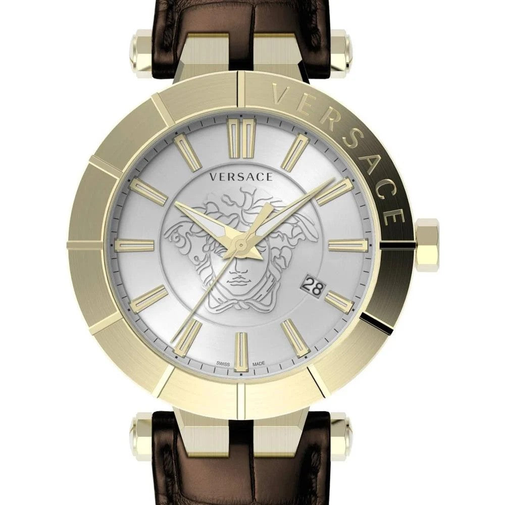 Versace Gold-Toned Stainless Steel Versace V-Race Watch With Sapphire Crystal