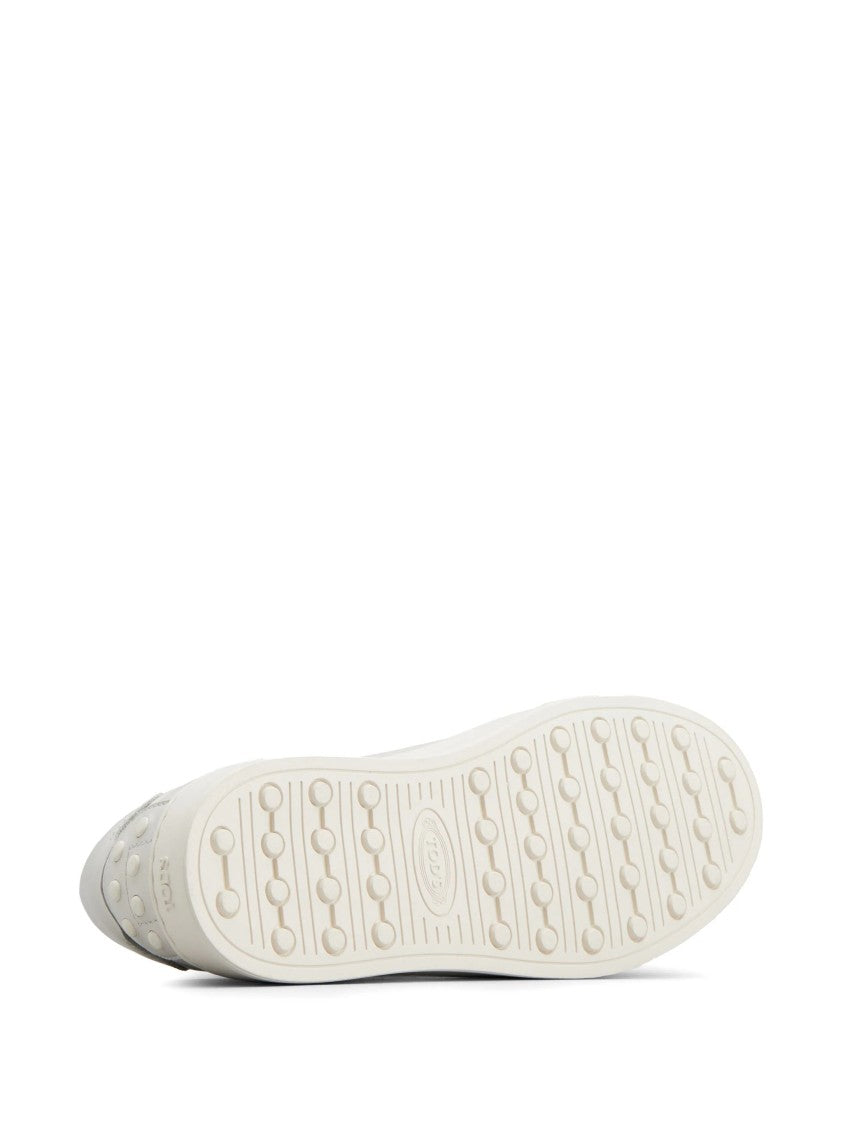 Tod's Classic White Calfskin Lace-Up Sneakers