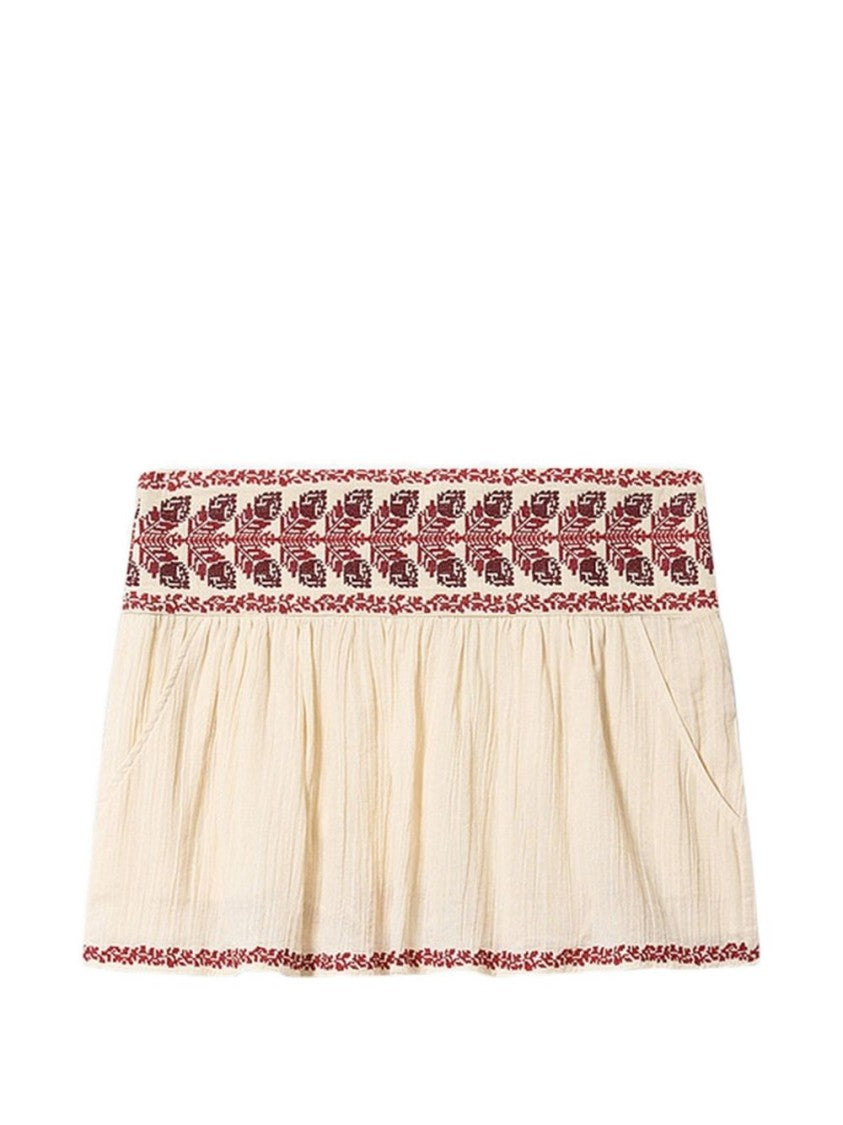 Isabel Marant Étoile Picadilia Embroidered Cotton Skirt