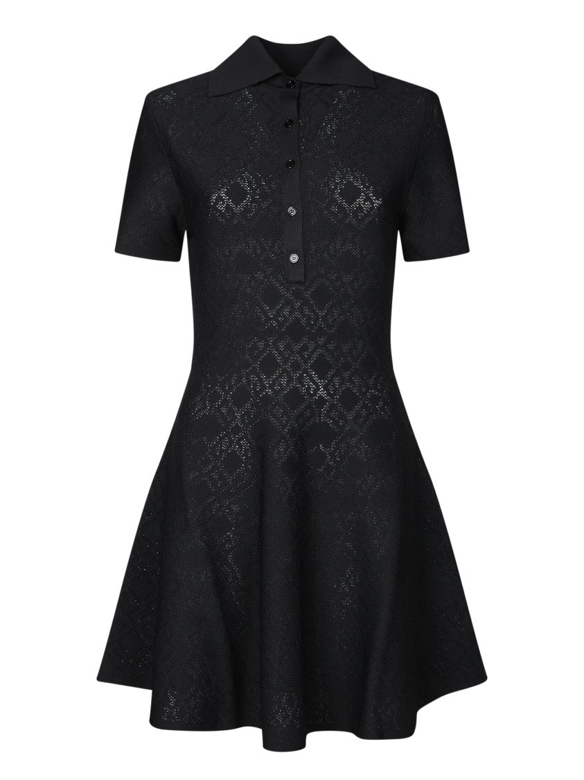 Givenchy Classic Polo-Style Black Dress With Lace Detailing