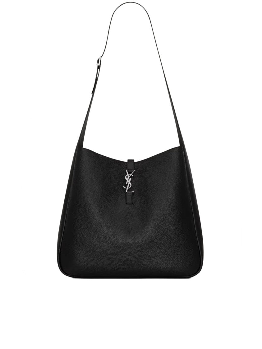 Saint Laurent 5A7 Hobo Black Leather Adjustable Shoulder Bag