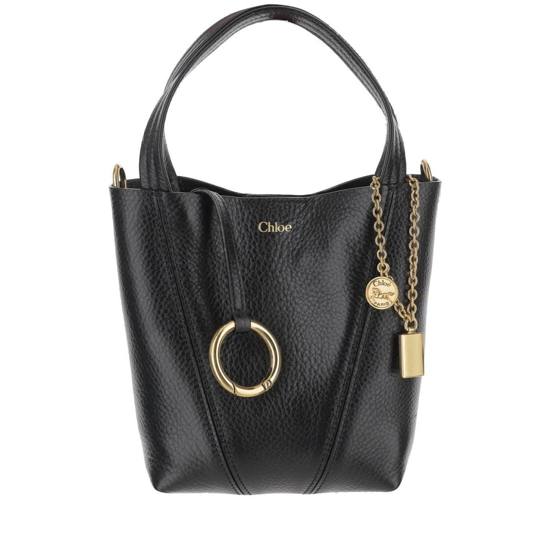 Chloé Spin Garnet Leather Small Tote Bag