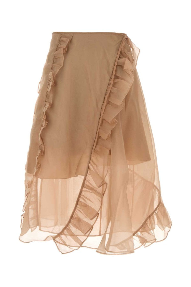 Cecilie Bahnsen Antiqued Pink Organza Skirt