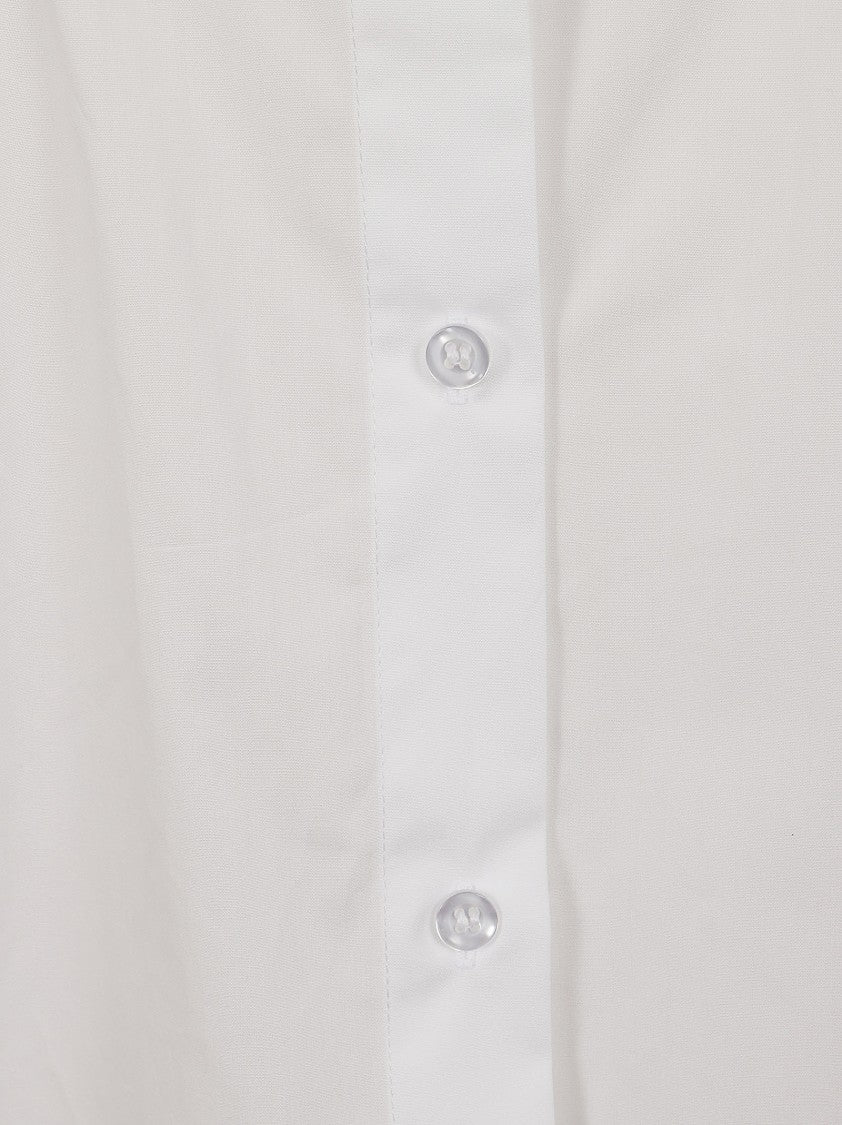 Max Mara Slim-Fit Cotton Poplin Shirt With Corset Waist Detail