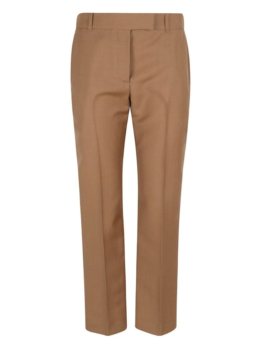 Alexander Mcqueen Tailored Brown Straight-Leg Trousers With Classic Pockets