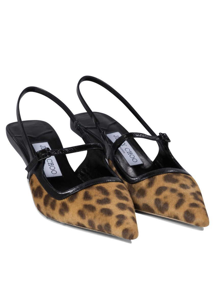 Jimmy Choo Leopard Print Leather Heeled Shoes