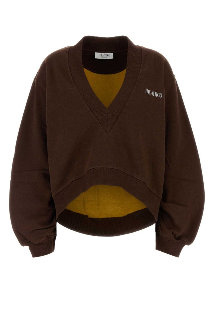 The Attico Brown Cotton Sweatshirt