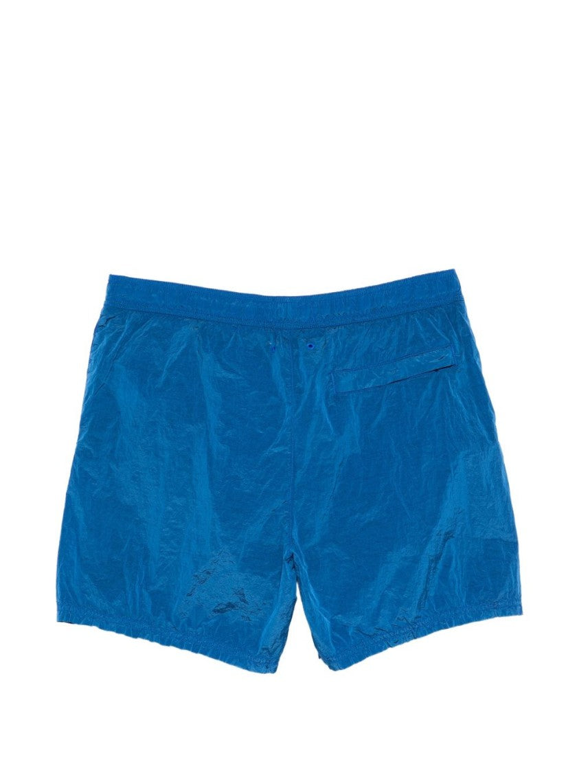 Stone Island Mare Blu Swim Shorts With Elastic Waistband