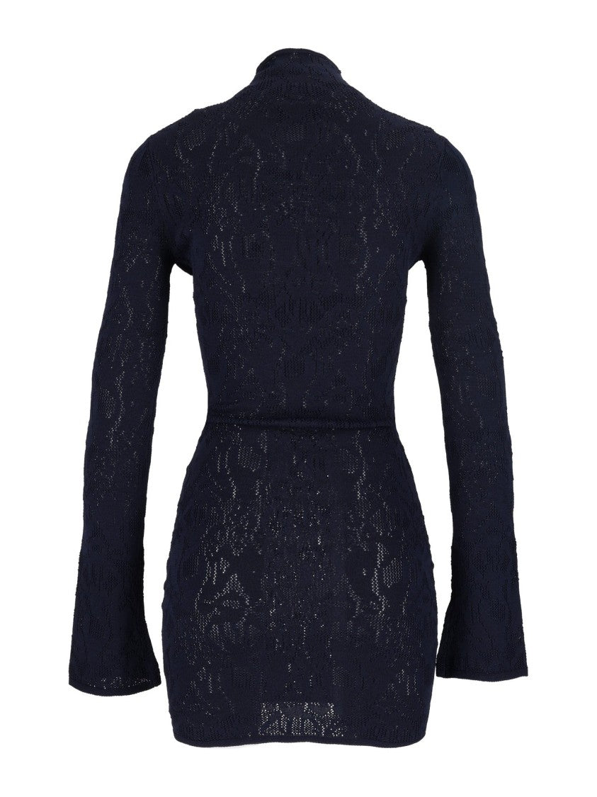 Dondup Fitted Floral Lace Mini Dress