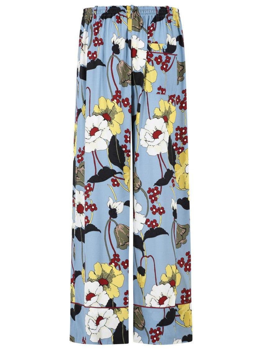Marni Light Blue Viscose Trousers