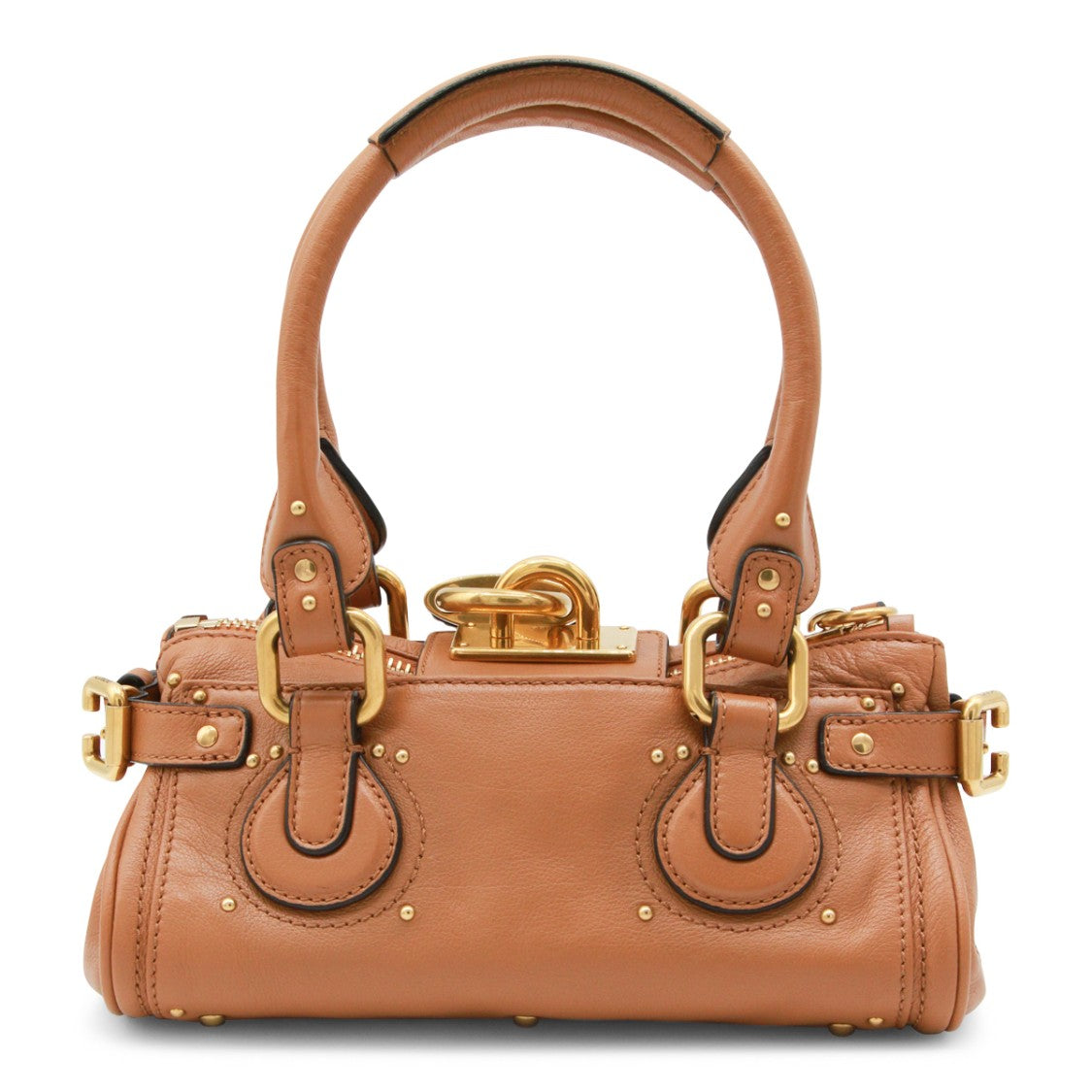 Chloé Brown Leather Paddington Top Handle Bag
