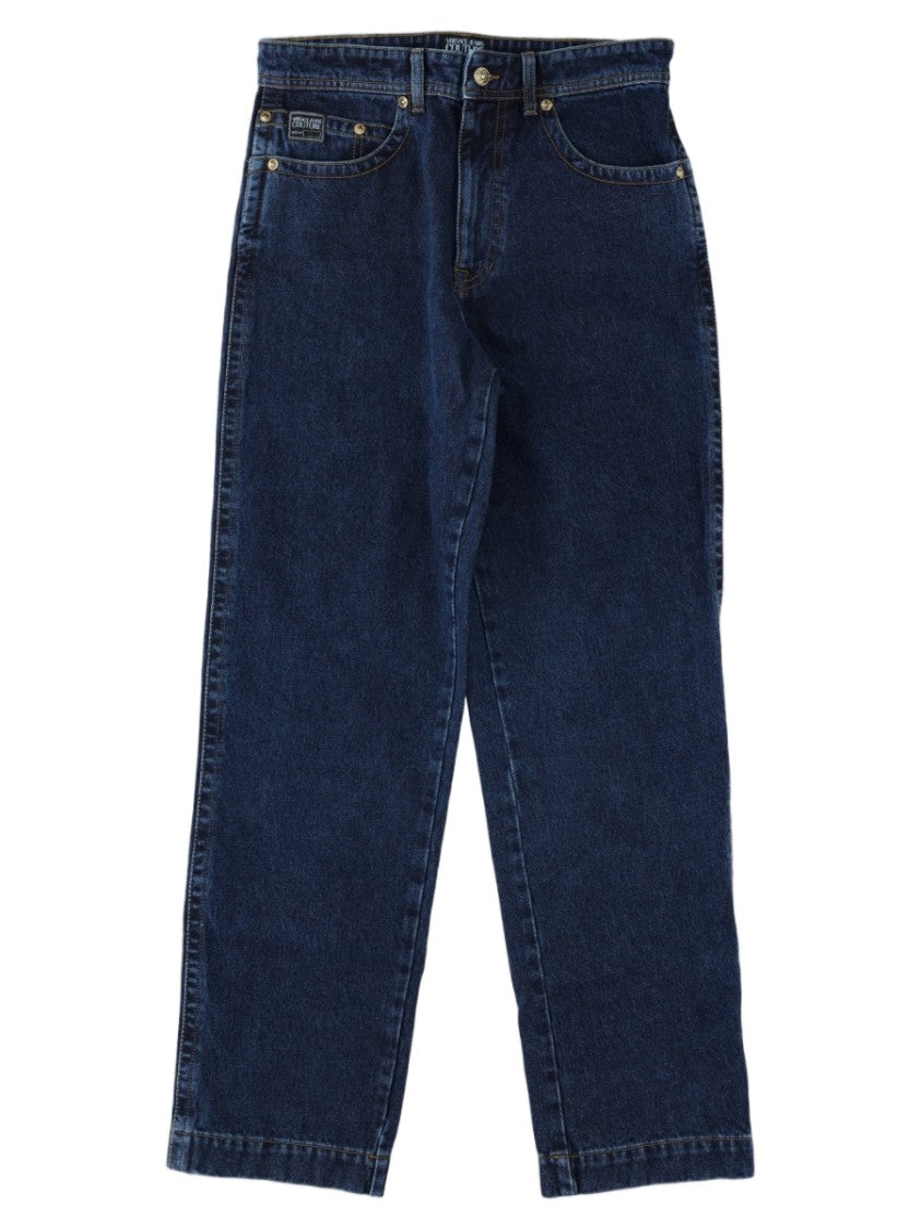 Versace Jeans Couture Indigo Straight-Leg Cotton Jeans