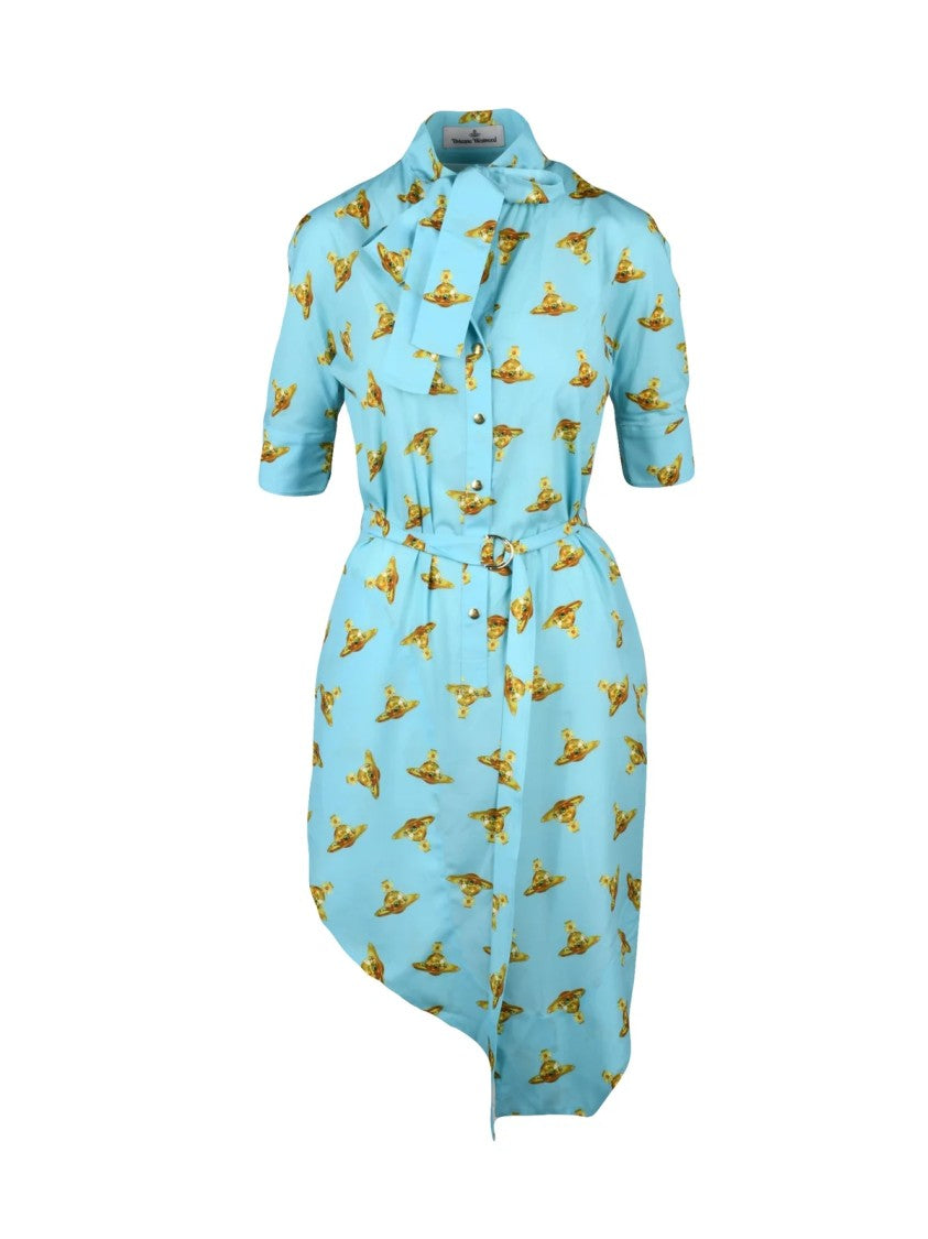 Vivienne Westwood Metro Dress With Asymmetrical Hem And Side Slits