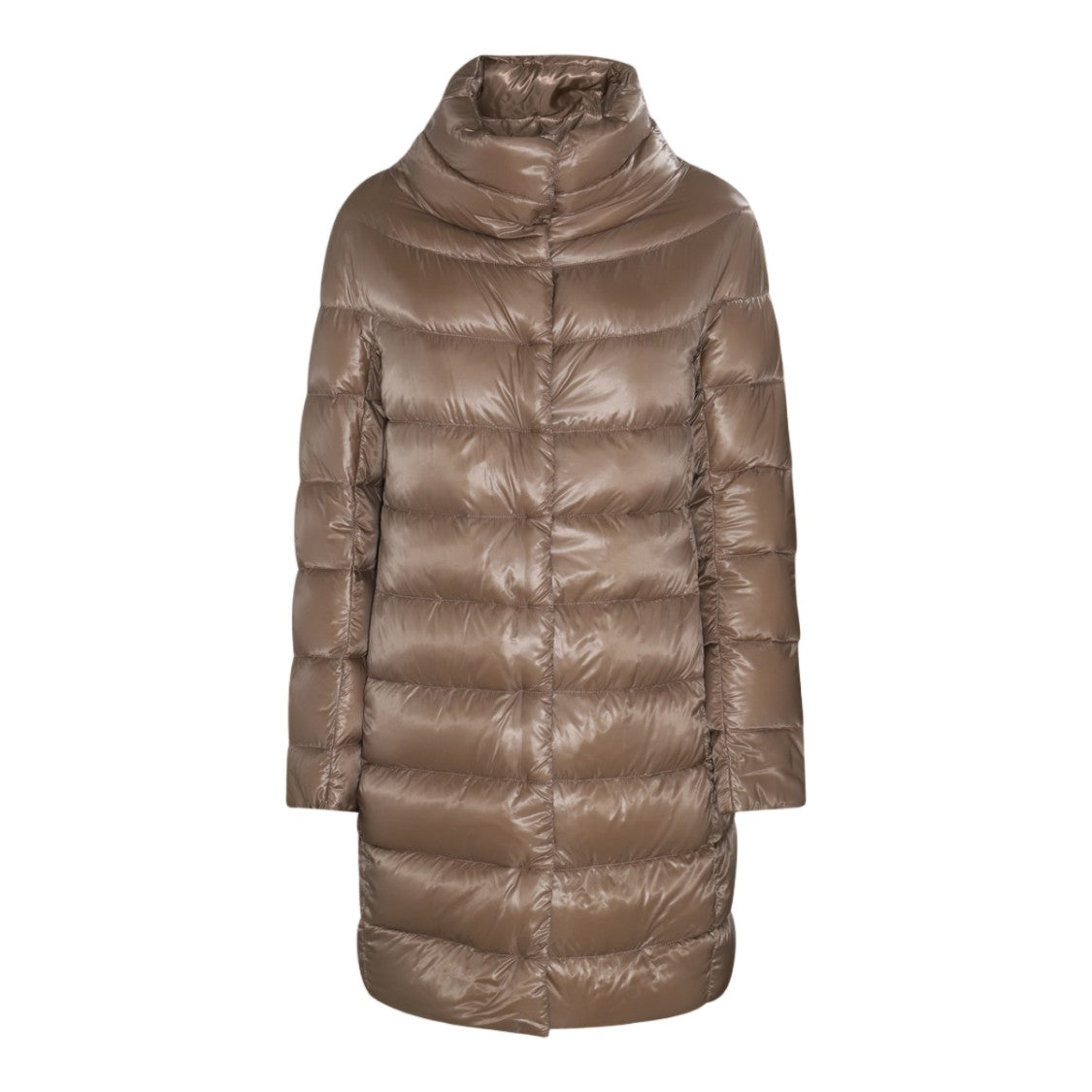 Herno Knee-Length Quilted Puffer Coat With Structured Collar