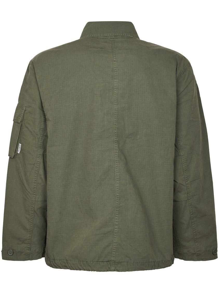 Carhartt Wip Boxy Silhouette Jacket With Structured Collar And Concealed Button Closure